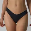 Bragas de triángulo de color liso para mujer, de cintura media-alta, cinturilla estrecha, forradas de algodón, transpirables, cómodas, sin costuras, alta elasticidad
