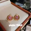 Collar Exquisito de Flor y Mariposa con Puntos Dorados y Diamantes Antiguos Nuevo Conjunto de Joyería de Calabaza Hielo Triturado Fu Lu Chinoiserie