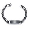 Europa y Estados Unidos transfronterizos nuevo personalizado popular acero inoxidable liso curvo pulsera de marca para hombre simple Joker titanio acero joyería al por mayor