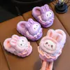Novas pantufas de algodão infantis para outono e inverno para meninos e meninas, pantufas fofas de desenho animado para casa para meninas, pantufas de algodão para bebês e crianças pequenas