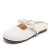Meias Pantufas para Mulheres, Novo Estilo de Verão para Uso Externo, Sapatos Meio Cobertos no Dedo do Pé Estilo Fada, Sandálias de Laço com Solado Macio para Sair