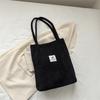 Bolso de hombro artístico 2023, nuevo bolso de lona para mujer, bolso de pana para estudiante, estilo coreano, bolso informal de moda