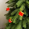 Tambor de Navidad Decoraciones para Árbol de Navidad 3/4/5/6cm Tambor de Navidad de Terciopelo Rojo Decoración Navideña Regalos