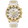 Venta Caliente Transfronteriza Reloj para Hombre Reloj para Hombre Luz Azul Negocios Esfera Grande Reloj de Cuarzo Correa de Silicona Fabricantes en stock