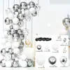 Amazon Paquete de Globos Blanco Arena Transfronterizo para Cumpleaños, Graduación, Boda, Decoración de Fiesta, Globos Platino