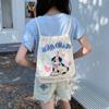 Bolsa de Lona para Mujer 2026 Modelo Nuevo Bolsa de Cuerda Multiusos Bolsa de Lona de Gran Capacidad Mochila Bolsa de Tela Linda Simple Venta al por Mayor