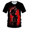 Camiseta de manga corta con impresión 3D periférica de DRAGON BALL, nueva animación popular transfronteriza.