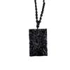 Collar con Colgante de Guan Gong de Obsidiana Imitación Tallada a Doble Cara para Hombre y Mujer, Venta al por Mayor de Joyería Wu Guan Er Ye, Collar de Estilo Étnico