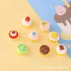 Modelo Miniatura de Donut de Pudín Cremoso Brillante, Adorno de Postre en Miniatura, Juguete de Juego de Imitación
