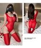 Medias Sexys Transparentes 5D Lisas Aceitosas Ajustadas Traje de Baño Aceitoso Abertura Ultra-Delgadas Sexys Intimates que No se Quitan Traje para Mujer