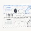 Regla de Respuestas Transparente de Alta Definición a Gran Escala Chengyouxue Regla de 20 cm Transportador Geométrico Multifuncional Regla de Dibujo Regla