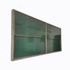 Pizarra de pared para aula con sistema de elevación arriba y abajo, tablero de escritura combinado de cuatro piezas, tablero verde móvil de elevación