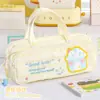Estojo de Lápis Fofo de Queijo, Caixa de Papelaria de Nicho de Alto Padrão com Grande Capacidade, Bolsa de Papelaria Multicamadas Estilo Ins para Alunos do Ensino Fundamental e Médio