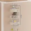Estante de malla para colgar en la pared, un artículo imprescindible para dormitorios, con gran capacidad y una cesta colgante para almacenamiento junto a la cama, adecuado tanto para literas superiores como inferiores