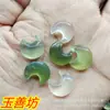 Accesorios de Joyería Colgante Pequeño de Luna de Jade de Venta Caliente Transfronteriza, Colgantes de Pendientes de Media Luna Hechos a Mano, Venta al por Mayor desde el Fabricante