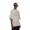 Marca Americana Tendência Essenciais Camiseta Casual Solta de Manga Curta com Estampa de Letras para Homens e Mulheres Tops de Casal