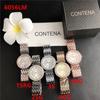 Relógio Feminino de Moda de Luxo Cravejado de Diamantes do Fabricante de Relógios de Comércio Exterior, Estilo Ins Europeu e Americano, Mostrador Grande, Pulseira, Escala de Moda, Luxo Leve