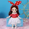 Conjunto de Ropa para Muñeca de 8 Piezas de 17 cm con Ropa Intercambiable, 13 Articulaciones, Juguete Lindo de Princesa, Accesorios para Juguetes de Niña