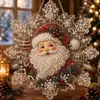 5D5D5D Nuevo Producto Transfronterizo: Adorno DIY de Copo de Nieve de Diamante Navideño, Colgante Acrílico de Perla y Pedrería que Atrapa la Luz Navideña