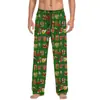 Pantalones de pijama de algodón imitación con estampado 3D, europeos y americanos, transfronterizos, casuales para el hogar, para hombre y mujer, con cordón, bolsillo lateral con solapa, pantalones para el hogar, pantalones