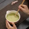 Conjunto de Matcha com Design de Botão de Flor, Ferramentas Japonesas para Mexer Chá, Tigela de Chá de Cerâmica, Batedor de Chá, Peneira para Pó, Filtro, Batedor de Matcha