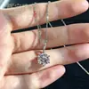 Elegante collar de titanio con seis puntas y un solo circonita de diamante para mujer, gargantilla de lujo ligero con ocho corazones y ocho flechas de diamante, cadena simple tipo hada para la clavícula