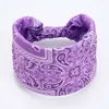Estilo Boho Europeu e Americano Nova Faixa Esportiva Elástica Estampada Headband de Aba Larga Feminina Lenço de Cabeça de Algodão Headwear Atacado