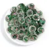Cuentas de Ábaco Esmaltadas de Flores y Arena Cortadas Exquisitas Cuentas de Flor Interior Accesorios de Cuentas para Cadena Colgante de Pulsera Hecha a Mano DIY