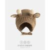 Otoño Sur gorro de bebé invierno gorro cálido con forro polar orejeras de bebé con astas gorro de lana para niños