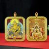 Fornecimento direto da fábrica cinábrio ouro zaki ram caixa thangka caixa gabu thangka cinco ye pingente amarelo deus da riqueza não desbota