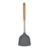 Juego de dos piezas de cuchara y espátula de silicona con mango de madera, cuchara para sopa de haya, utensilios de cocina antiadherentes para cocina