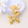 Estilo Ins Perro Globo Color Caramelo Colgante Llavero Metal Amor Estuche para Auriculares Colgante de Bolso Accesorios para Pareja