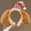 Faixa de Cabeça Cartoon Boca Grande com Haste Flexível, Faixa de Cabeça Divertida de Cachorrinho, Adereço de Cabelo Monstro Fofo de Olhos Grandes, Presilha de Cabelo Adorável para Fotos para Meninas