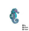 Parche de Tela Bordado DIY de Caracola de Dibujos Animados, Estrella de Mar, Cangrejo, Llavero Transfronterizo, Colgante para Pulsera, Accesorios para Bolsos