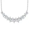 Collar de Plata S925 Cubo de Azúcar Moissanita Cadena Ligera de Lujo para Clavícula Colgante para Mujer Moda y Elegancia En Stock Venta al por Mayor Transfronteriza