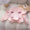 Hoodie Infantil para Meninas Novo Estilo Primavera/Outono 2025 Versátil e Estiloso Roupas de Outono para Bebês e Crianças Pequenas Blusa de Manga Longa para Outono