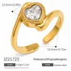 Pulseira de Aço Inoxidável Cruzada Fashionável Tendência Estilo Ins Corrente para Dorso da Mão Cravejada com Zircônia Banhada a Ouro 18K Real À Prova d'Água Resistente à Descoloração Joia para Mão