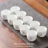 Tazas de Té de Porcelana de Jade Blanco Dehua 6 Piezas, 8 Piezas, 10 Piezas Juego de Té Cerámico Kung Fu Juego de Tazas de Té Pequeñas