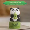 Adorno de Escritorio de Panda Rojo Giratorio 360 Grados, Cerámica Creativa y Divertida, Gadget para Aliviar el Estrés para el Lugar de Trabajo, Figura Linda de Regalo