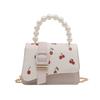 Bolsa de Mão Fashion Nova Estilo Verão 2026 Cor Sólida Textura Simples Estampa em Cor Contrastante com Corrente Transversal Pequena Quadrada para Mulheres