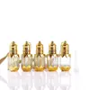 Frasco de vidro galvanizado de 6ml para óleo essencial, amostra de perfume para carro, frasco vazio, bola de vidro, cosméticos, sub-embalagem, atacado
