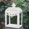 Suporte de Vela Retrô Europeu Lanterna à Prova de Vento Arte em Ferro Oca de Chão Mini Lanterna Estilo Casa Americana Ornamento de Iluminação para Caminho de Pátio
