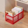 Prateleira de armazenamento para mochila escolar, caixa de armazenamento de livros móvel para chão sob a mesa, carrinho de lanches, estante de mesa para estudantes de escritório
