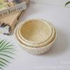 Mini cesta de bambu feita à mão, cesta de lanches, sushi, sashimi, comida, prato criativo, utensílios com cesta de vegetais, cesta de lanches, cesta de bambu