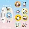 Rollo de pegatinas de sellado de perro Pacha de dibujos animados pegatina para diario de mano pequeña pegatina Pacho decoración pegatina de regalo portátil decoración de cinta adhesiva