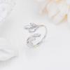 Anillo simple europeo y americano para pareja, ajustable, de mano regordeta, de alta gama, ligero, de lujo, con apertura sin color.