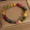 Como pez en el agua pulsera de turmalina arcoíris nueva imitación china diseño de nicho femenino Hotan este año accesorios de pulsera de carpa koi