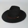 Sombrero de Paja Puramente Hecho a Mano para Mujer, Estilo Nuevo, Estilo Old Money, Sombrero Francés, Vacaciones en la Costa, Sombrero de Sol Protector con Corte Tejido y Copa Plana, Talla Grande