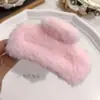 Pinza de garra Mao Mao otoño e invierno felpa pinza de garra horquilla marrón leche grande parte posterior de la cabeza plato cabello clip de tiburón accesorios para el cabello mujer venta al por mayor