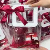 Bolsa Tote Transparente de PVC para o Dia da Mulher, Bolsa para Embalagem de Presente de Aniversário, Saquinho para Doces de Noivado
